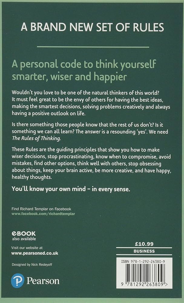 The Rules of Thinking Book Back Cover