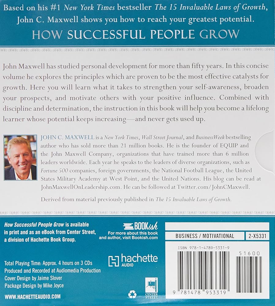 How Successful People Grow Book Back Cover