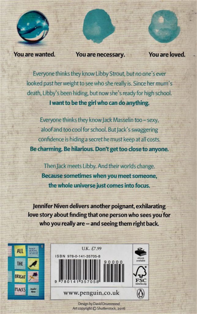 Holding Up the Universe by Jennifer Niven Book Back Cover